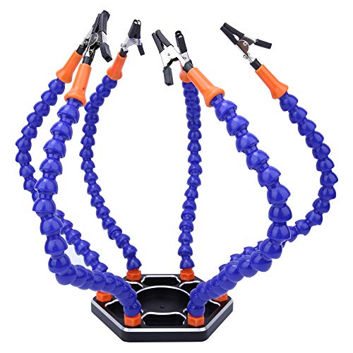 EVTSCAN Neueste Löthilfe, 6 flexible Arme Löten dritte Hand PC_B Halter Ständer helfen Klemme Löthilfe Werkzeug