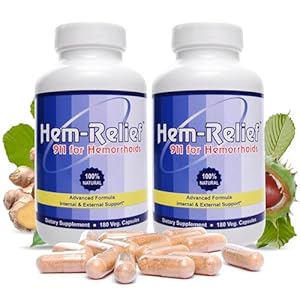Western Herbal & Nutrition 911: Natural Hemorrhoid Pills, Eases Itching, Burning & Discomfort, Effective Hemorrhoid Treatment and Capsules, Hemorrhoid Shrinking Treatment 360 Veg Cap