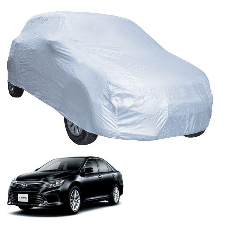 Image of Auto Hub Car Cover Compatible with Camry New with Weather Proof, Triple Stitched, Camry Car Cover- Plain Silver