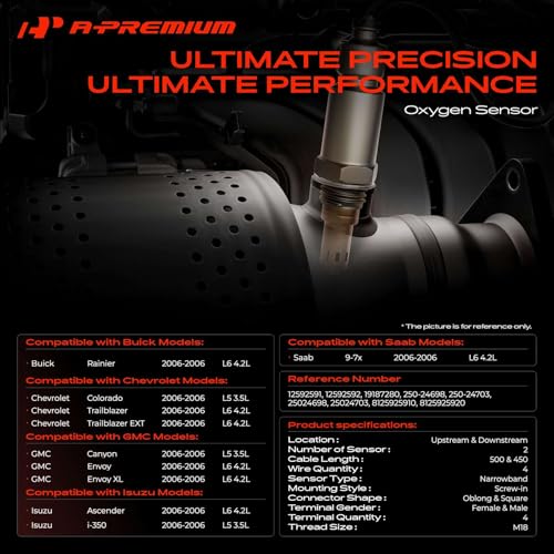Sensor de Oxígeno A-Premium para Chevrolet y GMC, 2 Unidades miniatura 2
