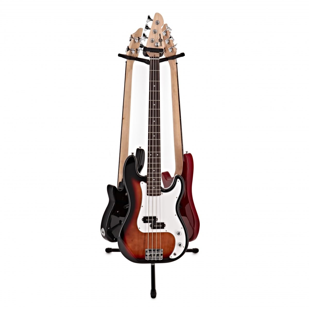 Gear4Music Dreifach-Gitarrenständer