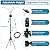 MQHUAYU 5.3FT Standing Misters for Outside Patio,Portable Misting Cooling System with 12L Bucket,Booster Pump,26.5FT Water Line & 6 Brass Nozzles,Adjustable Height Water Mister for Patio, BBQ, Pool