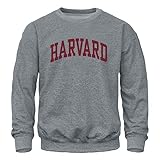 Ivysport Harvard University Crewneck Sweatshirt, Classic, Grey, Medium