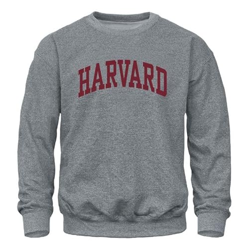 Ivysport Harvard University Crewneck Sweatshirt, Essential, Grey, Medium