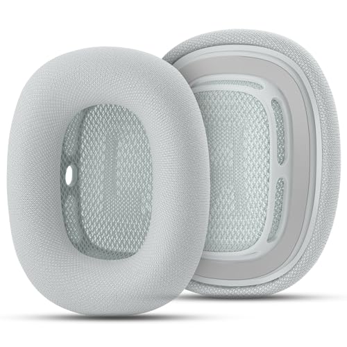 Image of Replacement Ear Cushions for Apple AirPods Max 1 & 2 Upgraded Memory Foam Pads with Durable Fabric,Sound Insulation and Noise Reduction,Strong Magnetic Fit,Sweat-Resistant, Breathable Comfor(Silver)