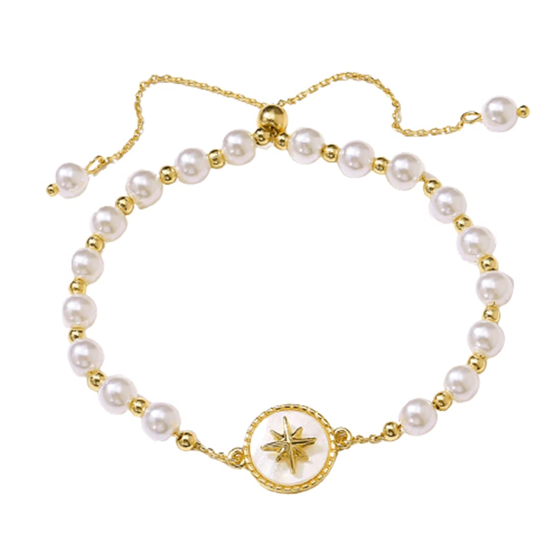 Yellow Chimes Bracelet For Women Gold Tone Pearl Beaded Adjustable With Centre Charm Bracelet For Women and Girls (B0B8DJYRLL) Amazon Price History, Amazon Price Tracker