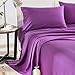 Honeymoon 1800 Brushed Microfiber Bed Sheet Set, Ultra Soft, Queen - Purple