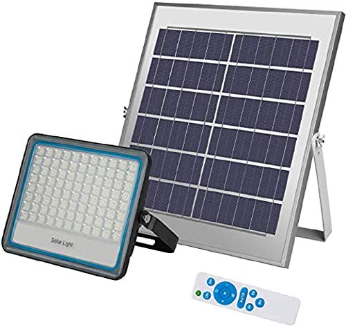  FARO FARETTO LED da Esterno 300w 6000k Bianco IP67 IMPERMEABILE PANNELLO SOLARE CON TELECOMANDO