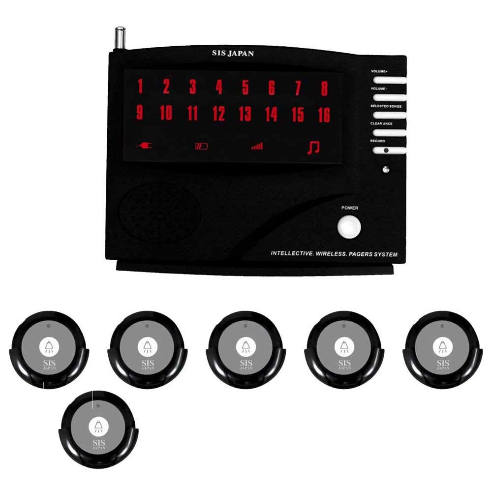 Amazon.co.jp: ワイヤレスチャイム 受信機WRC16 + 送信器F008黒6個