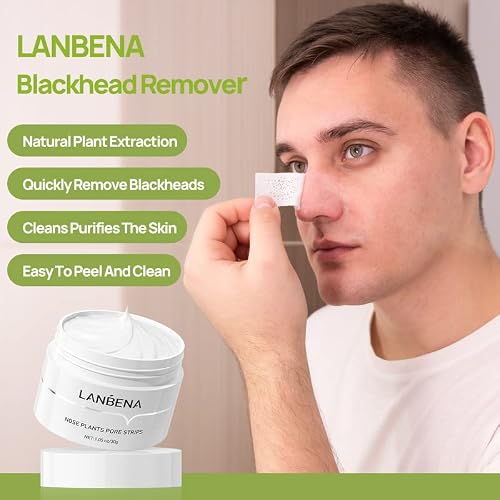 Blackhead Remover, Lanbena Black Heads Remover From Face Black Head Remover Peel Off Face Mask Nose Strips For Blackheads(1.05 Ounce) #TOP3