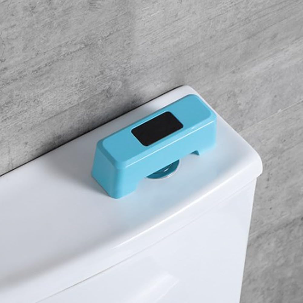 Robinet de chasse d'eau automatique à induction intelligente, capteur de chasse d'eau sans contact, robinet de chasse d'urinoir économiseur d'eau (bleu)