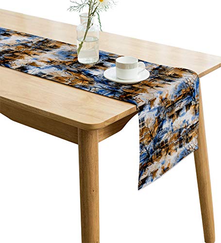 Image of Jute Table Runner Heat Resistant Dining Table Runner for 4 Seater 12 Inches x 60 Inches AATR0016