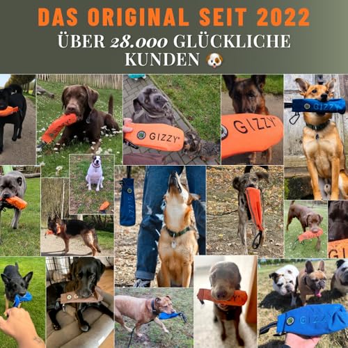GIZZY® DAS ORIGINAL I Futterdummy Hunde I Robuster Hunde Futterbeutel für alle Rassen I Dummy Hundetraining mit Leckerlies - Die Erziehungshilfe für Hunde I Futterbeutel Hundetraining - Hunde Zubehör