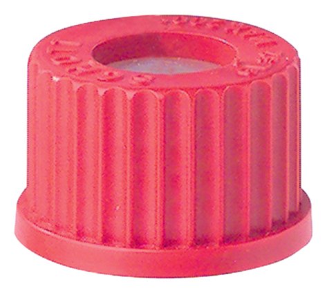 Corning Polybutyl Terephthalate Non-Sterile Red Open Top High Temperature PBT Screw Cap, 22.5mm H (Case of 10)