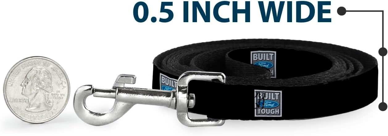 Dog Leash Built Ford Tough Logo Repeat 6 Feet Long 1.0 Inch Wide
