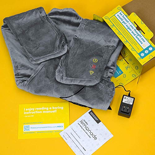 Vibration Massage Wrap with Subtle Heat | Adjustable Intensity, Soft Fabric | Shoulder Massage, Relieves Neck, Upper Back, Shoulder Tension | Gray - Thumbnail 3