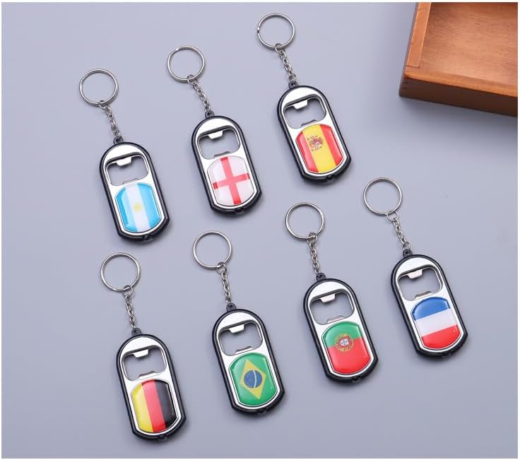 Flag Bottle Opener Keychain, Beer Opener Key Ring with Country Flag Design image 5