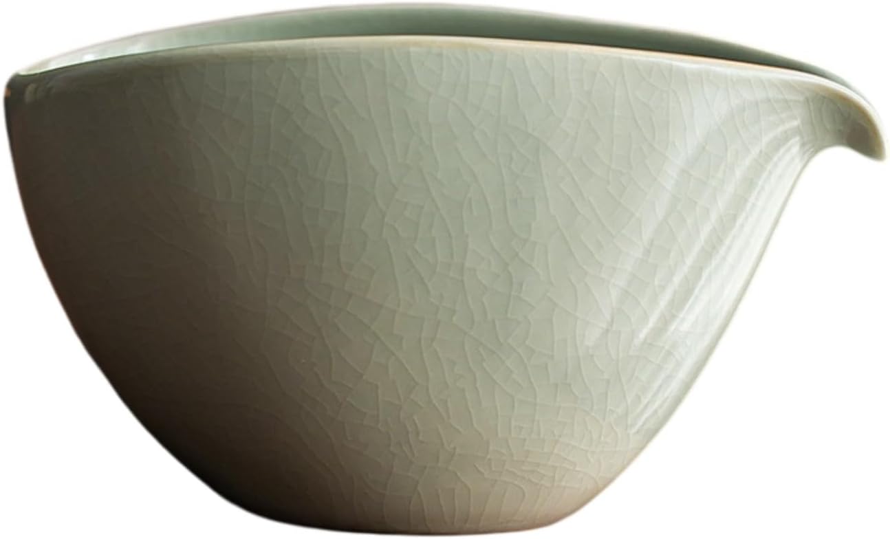 米黄汝窑泡茶公道杯家用陶瓷开片公杯分 Ceramic Kung Fu Tea Set,teapot,Teacups,warming Wedding Birthday Gift,Tea Tray Chinese,Dishwasher Safe 天青汝窑-执州公道杯