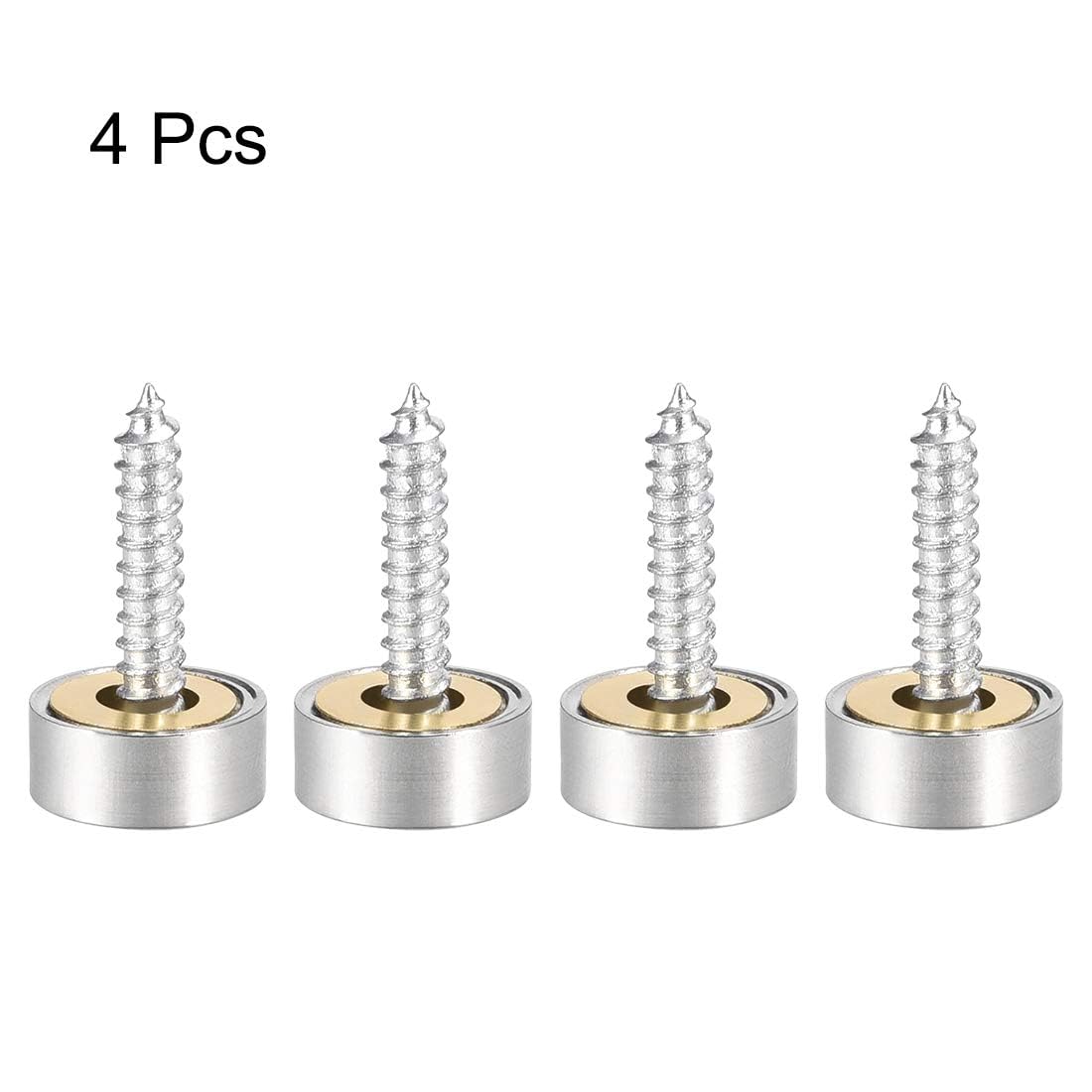 TOP-VIGOR 4Pcs Mirror Screws, 12mm Mirror Screws Cap Nail with Washers - Image 3