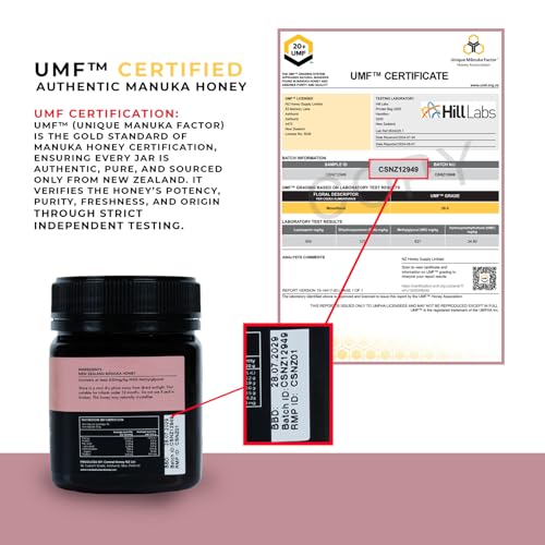 Image of Manuka Honey UMF 15+ /MGO 514+ Certified, Raw Manuka honey New Zealand - 250g