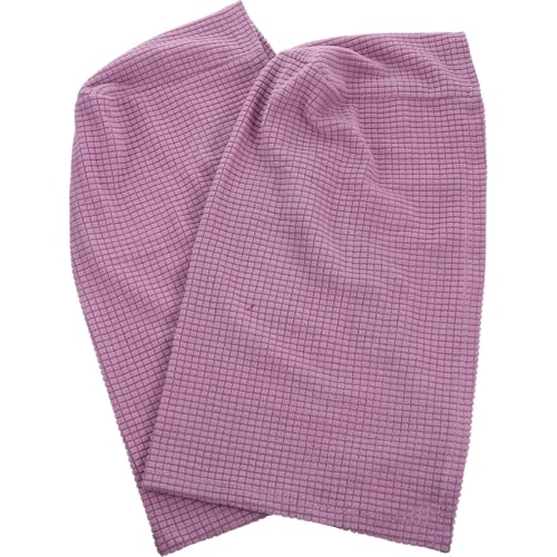 MINAOLULUS Fundas Elásticas de Licra para Reposabrazos de Sillones y Sofás, 2 Unidades Color Rosa Claro, Protectores Antideslizantes para Muebles, Fundas para Brazos de Silla y Sillón