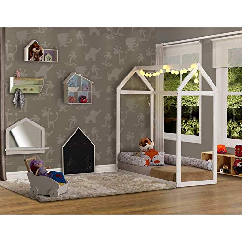 Mini Cama Montessoriano Casinha II Branco - Casatema