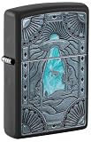Zippo Cow Abduction Design Black Matte Pocket Lighter