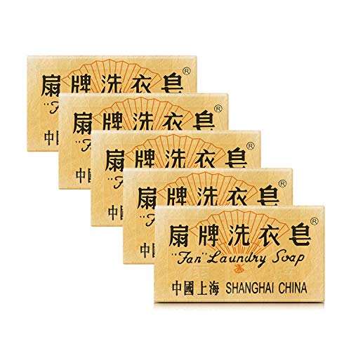 BEE & FLOWER Fan Laundry Soap Bar Laundry Stain Remover Laundry Bar Soap for Clothes Underwear...