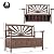 Timechee Outdoor Storage Bench Large Deck Box, 47.2" Patio Wood Loveseat Benches, Garden Seating Furniture with Cup Holder & Storage Space for Tools for Deck, Porch & Balcony, Brown