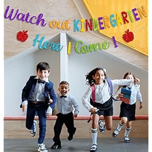 Glitter Watch Out Kindergarten Here I Come Banner Back to School Banner First Day of School Preschool Banner Preschool Kids Classroom Party Decoration Supplies Glitter Watch Out Kindergarten Here I Come Banner Back to School Banner First Day of School Preschool Banner Preschool Kids Classroom Party Decoration Supplies