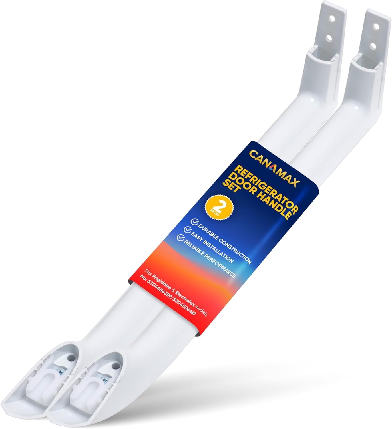 【Upgraded 2026】 5304486359 Refrigerator Door Handle Set - Compatible with Frigidaire Freezers - Replace 5304506469 5304504507 242059501 242059504 - Pack of 2