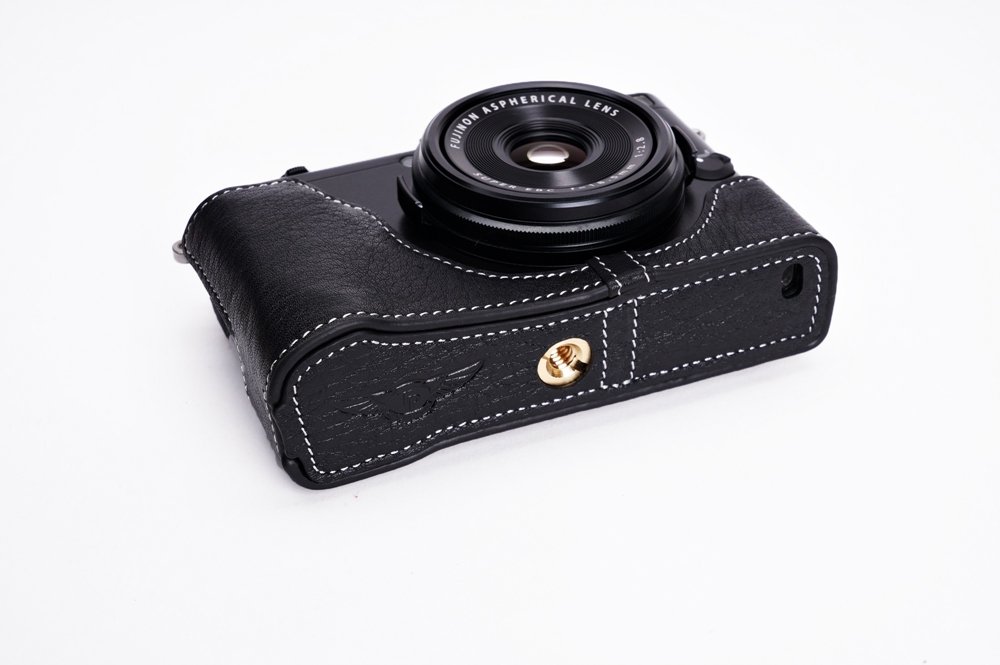 Amazon.com : Handmade Genuine Real Leather Half Camera Case Bag