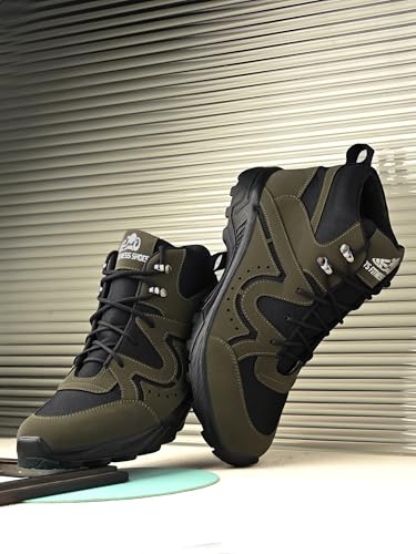 Image of Leo's Fitness Men's Waterproof Outdoor Durable High-Top Ankle Boots for Trekking & Hiking