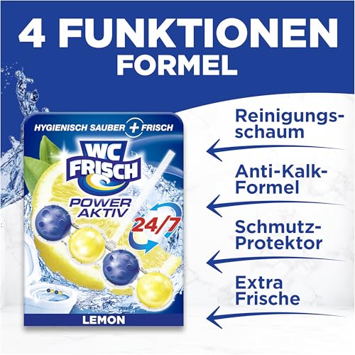 WC Frisch Kraft Aktiv Duftspüler Lemon (10er Pack), WC Reiniger sorgt für Reinigung bei jeder Spülung, Duftsteine für langanhaltend frischen WC Duft 2