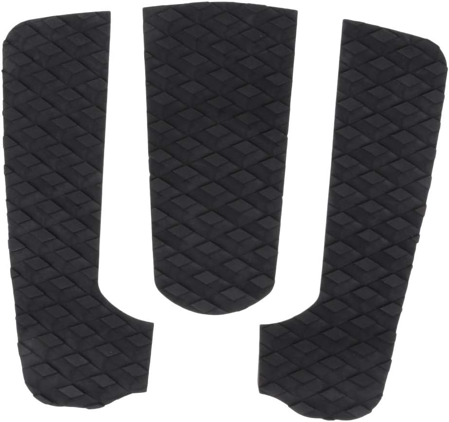 3 Piece Surfboard Traction Pad Surf Deck Grip with 3M Adhesive Skimboards Tail