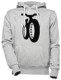 Schnelle Lieferung Wanna Rollen EIN Fett Fahrrad Unisex Herren Damen Kapuzenpullover Grau Unisex Men\'s Women\'s Hoodie