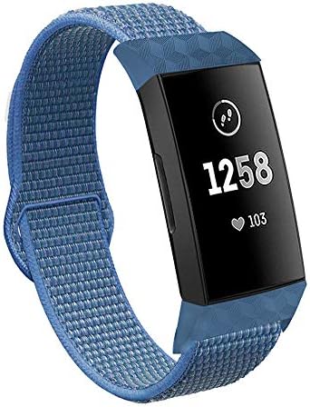 VEAQEE Nylon Bands Compatible with Charge 4 & Charge 3 & 3 SE Women Man Soft Nylon Band Breathable Quick Release Sport Replacement Accessories Wristband, 5.3''- 8.7''…