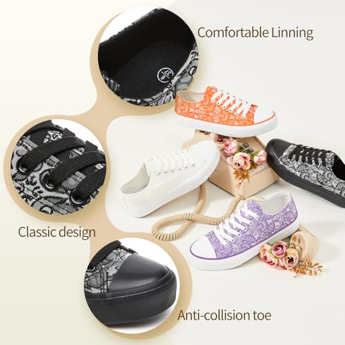 Image of yageyan Womens White Tennis Shoes Low top Canvas Sneakers Women Fashion Shoes for Walking Casual Canvas Comfortable