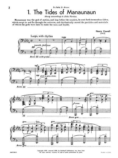 Cowell: Piano Music - Volumes I & II      Sheet music