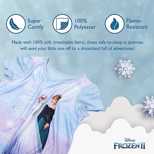 Disney Girls' Descendants Princess | Minnie Mouse 3-Piece Loose-Fit Pajamas Set, Frozen Magic 3 #TOP2