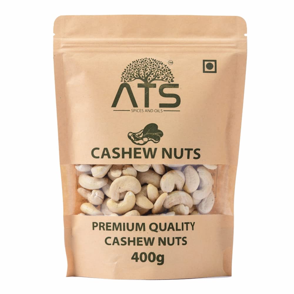 ATS Whole Cashew Nuts W180 Raw and Natural 400g| Non split, Premium Large Cashew, No Preservatives, Gluten Free, Non-GMO, Vegan Friendly| Whole Crunchy Cashew | Premium Kaju nuts| (B0BYS8W1SL) Amazon Price History, Amazon Price Tracker
