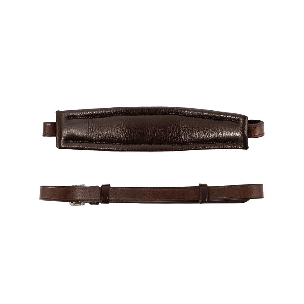 Nasalina ACavallo per hackamore in pelle pieno fiore imbottita con schiuma Marrone Scuro