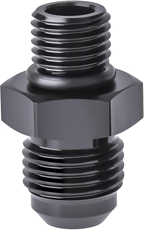 Adaptador de conexão 6AN macho para 4AN ORB JXFZLCYGCSM em alumínio preto – 1 unidade