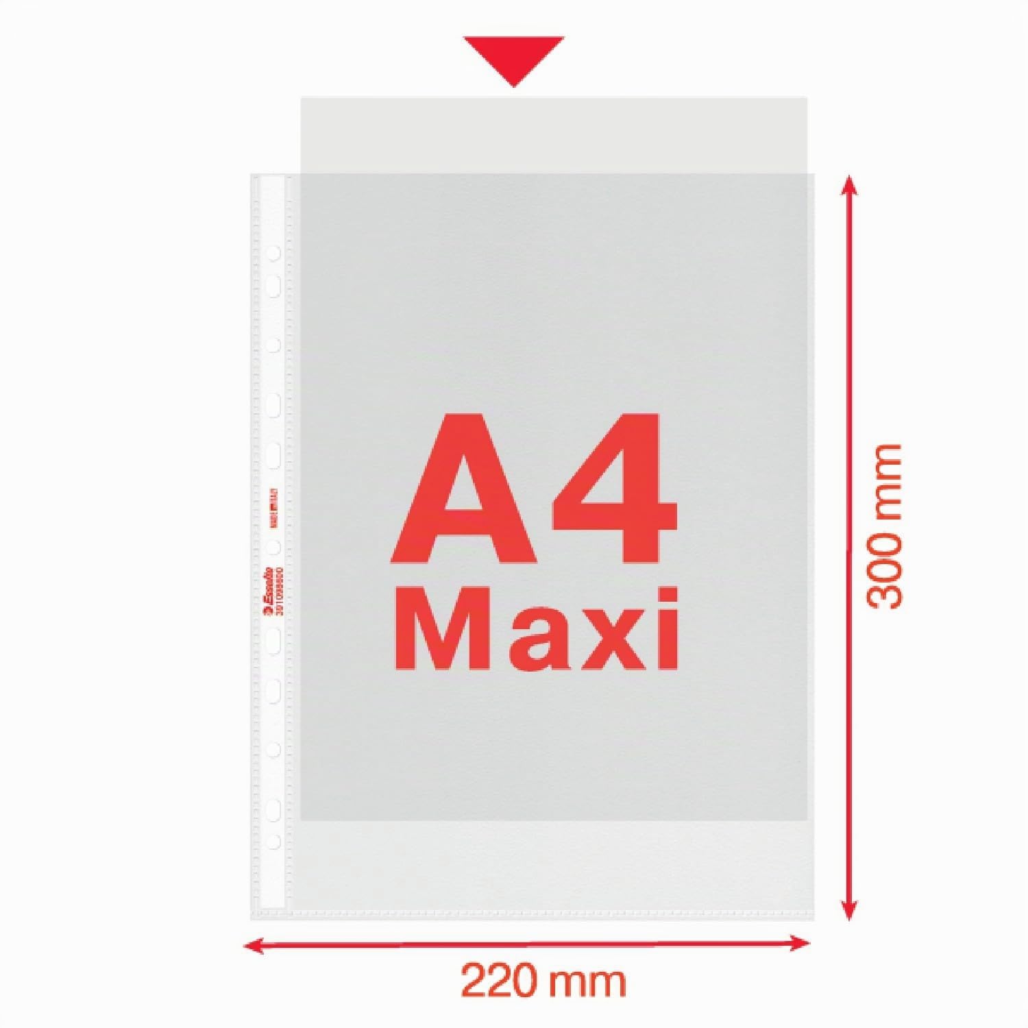 Esselte OXFORD SMART, 6 Confezioni da 50 Buste a perforazione universale DE LUXE, Formato 22x30 cm, PP Antiriflesso, con Scatola Multiuso, Adatta a Casa e Ufficio, 391098600