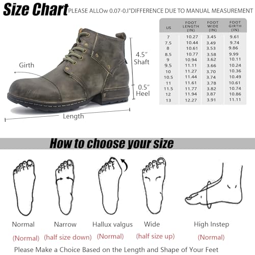 Mens Dress Boots Casual Oxfords Ankle Lace up Shoes Fashion Leather Chukka Business Boot AF001-22