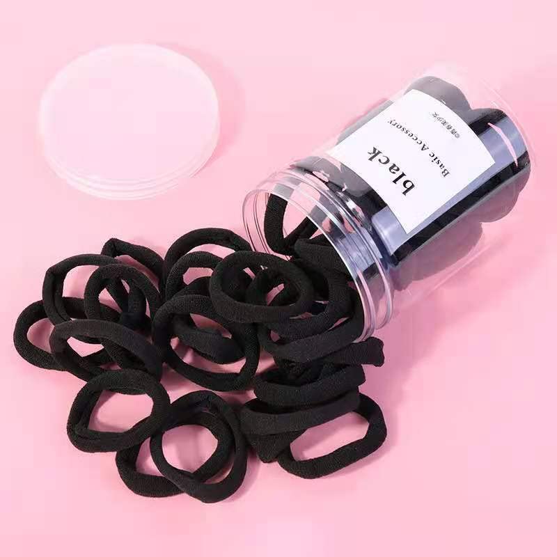 DIVERSA Korean Style Hair Rope Ties High Elastic Color Hairband, Candy Colored Hair Rubber Bands For Girls and Women (Black, Pack of 50 Ps) - With Box (B0BZ3SP8M4) Amazon Price History, Amazon Price Tracker