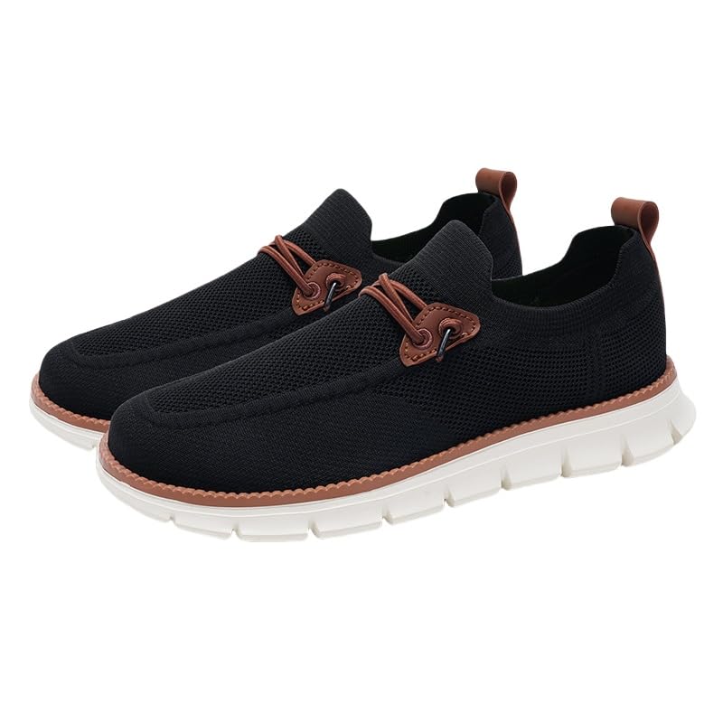 Mens Loafers Shoes Oxfords Lace Up Mesh Slip on Shoes Casual Comfortable Lightweight Fashion Walking Sneakers Slippers Dress Breathable Business Sneakers Outdoor Work Sports Soft Sole Shoe