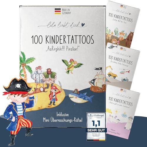 lila liebt dich 100 fantastische Phantasie Tattoos Kinder (6 unterschiedliche Bögen) - Temporäre Tattoos// Kindertattoos hautfreundlich & dermatologisch getestet // Kinder Tattoo Made in Germany