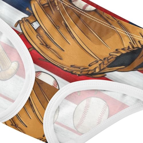 Stylish Toddler Underwear Floral 2t Cotton Girl Panties Cute Vintage Baseball Gloves Kids Briefs Undies4