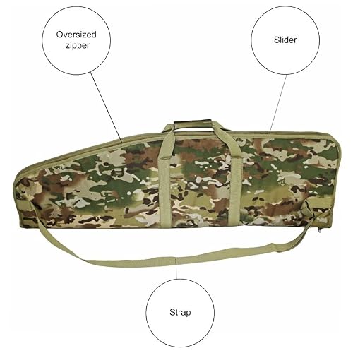 Fieldteq Tactical Rifle Cases - 42 Inches, Ocp, Shoulder Strap, Heavy-Duty Waterproof Nylon, 5 Magazine Pouches - Ar 15 Soft Case Rifle Bag For Hunting, Shooting Range, Sports, Airsoft And Transport #TOP2